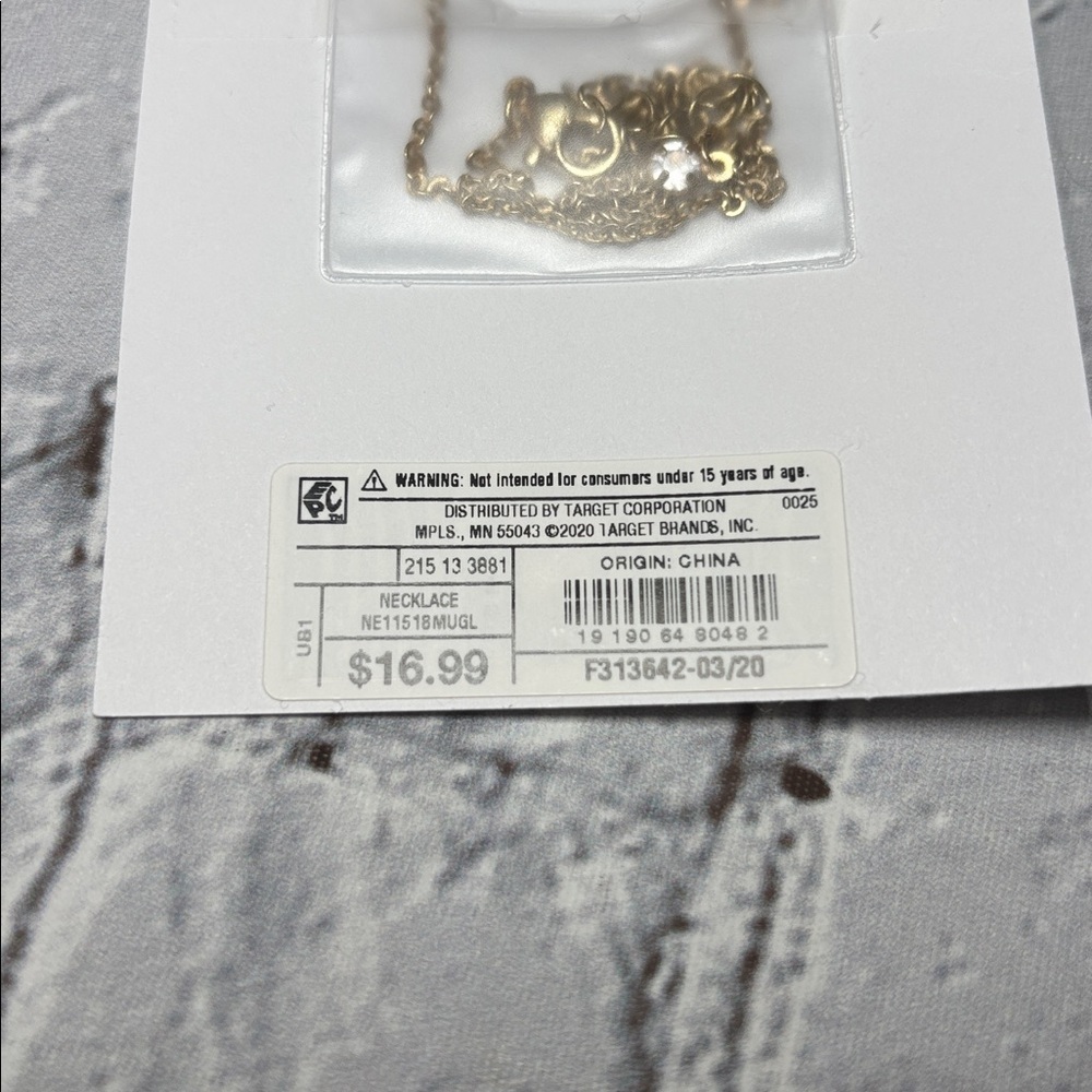 NWT Gold Tone Whimsical Quartz Necklace with Gold Tone Charms and Turquoise - Picture 5 of 5